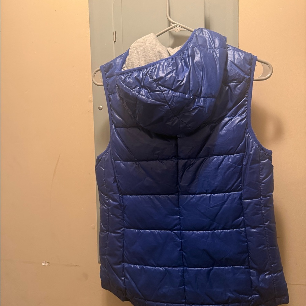 Small Blue Hooded Puffer Vest